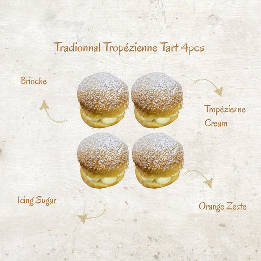 Traditionnal Tropeziénne Tart 4pcs