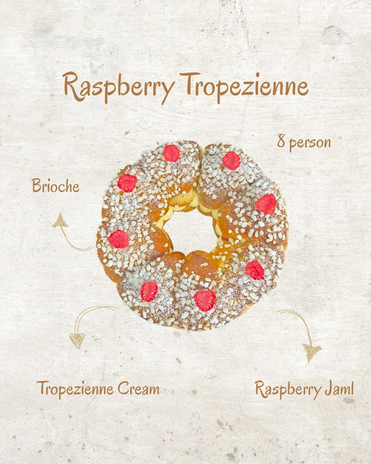 Raspberry Tropézienne Tart 8pax
